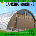 Fabricación de 25 años para la máquina de construcción de techo de arco de arco de span span de Sanxing